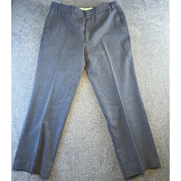 Vtg 1970's Orvis Wool Pants Men's Gray Herringbone 40 X 32 Made in USA Trousers - Picture 2 of 14